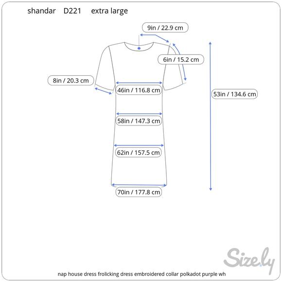 nap house dress frolicking dress embroidered collar polkadot purple white - Picture 3 of 9